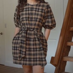 Ganni plaid dress only worn once